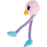 Produktbild von TIAKI Hundespielzeug Chicken Long-Legs Plüschspielzeug aus Polyester in Rosa Pink Bunt - 30 cm