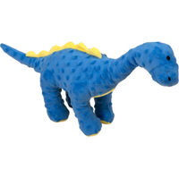Produktbild von TIAKI Hundespielzeug Dino Quietschspielzeug aus Polyester Blau Gelb L 38 x B 10 x H 20 cm