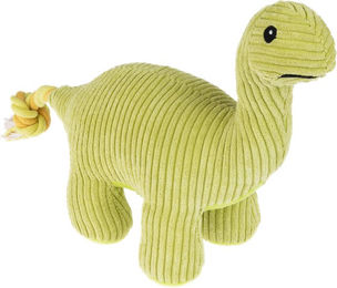 Produktbild von TIAKI Hundespielzeug Diplodocus Quietschspielzeug aus Polyester in Grün und Gelb 45 x 28 x 12 cm
