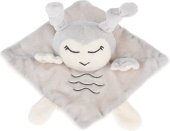 Produktbild von TIAKI Hundespielzeug Eule Dou Dou Plüschspielzeug für Welpen in Beige und Grau 17 x 17 x 6 cm