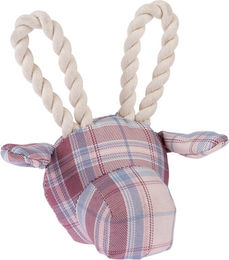 Produktbild von TIAKI Hundespielzeug Giraffe mit Seil Quietschspielzeug aus Polyester Größe S