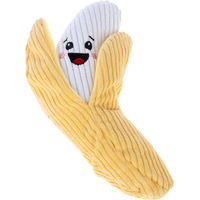 Produktbild von TIAKI Hundespielzeug Happy Banana Plüschspielzeug aus Polyester Gelb Bunt L 20 x B 6,5 cm