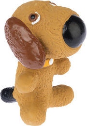 Produktbild von TIAKI Hundespielzeug Hündchen aus Latex mit Quietschfunktion Braun Klein