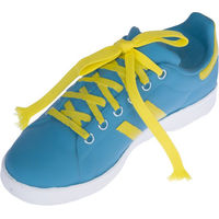 Produktbild von TIAKI Hundespielzeug Latex Sneaker Quietschspielzeug für Welpen Blau Gelb Größe L