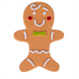 Produktbild von TIAKI Hundespielzeug Lebkuchen Quietschspielzeug aus Latex Braun 12 x 8,5 x 3 cm