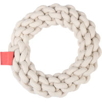 Produktbild von TIAKI Hundespielzeug Rope Ring aus Tau zur Zahnpflege Weiß Ø 18 x H 4,5 cm