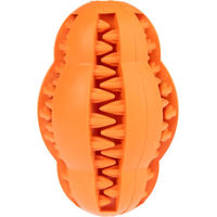 Produktbild von TIAKI Hundespielzeug Rugby Treat aus Naturkautschuk Orange Größe L