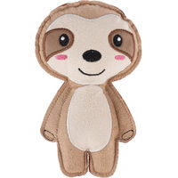 Produktbild von TIAKI Hundespielzeug Squeaky Sloth Plüschspielzeug für alle Altersstufen Beige Braun 17 x 10 x 4 cm