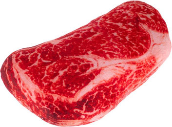 TIAKI Hundespielzeug Steak aus Plüsch in Rot und Weiß – Bild 1 von 1