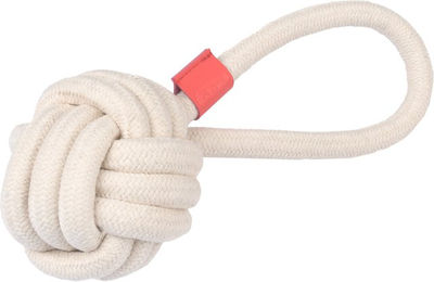 Produktbild von TIAKI Hundespielzeug Tau mit Ball zur Zahnpflege Weiß