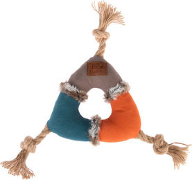Produktbild von TIAKI Hundespielzeug Threeside Plüschseil bunt Ø 17 cm