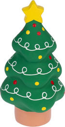 Produktbild von TIAKI Hundespielzeug Weihnachtsbaum aus Latex mit Quietschfunktion in Grün Ø 9 x L 18 cm