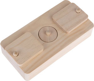 Produktbild von TIAKI Intelligenzspielzeug Drehspiel aus Holz für Hamster Maus und Ratte Braun 16 x 8 x 3,5 cm