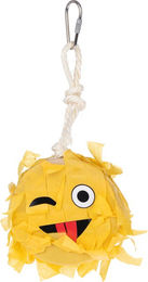 Produktbild von TIAKI Intelligenzspielzeug Emoji Piñata Schredderspielzeug für Papageien aus Naturmaterial Gelb
