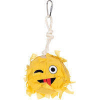 Produktbild von TIAKI Intelligenzspielzeug Emoji Piñata Schredderspielzeug für Papageien aus Naturmaterial Gelb