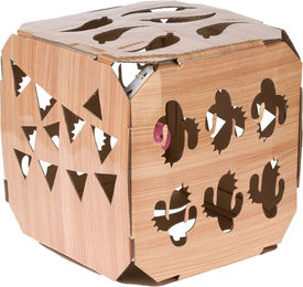 Produktbild von TIAKI Intelligenzspielzeug Spielbox mit Ball aus Pappe Braun 26 x 26 x 26 cm