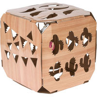 Produktbild von TIAKI Intelligenzspielzeug Spielbox mit Ball aus Pappe Braun 26 x 26 x 26 cm