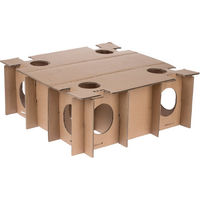 Produktbild von TIAKI Irrgarten aus Kratzpappe für Mäuse und Ratten Braun 48 x 48 x 18 cm Intelligenzspielzeug
