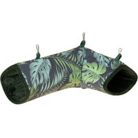 Produktbild von TIAKI Jungle Collection Kleintier-Tunnel aus Polyester für Ratten und Frettchen Grün 36 x 25 x 13 cm