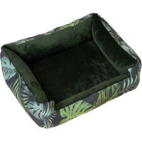 Produktbild von TIAKI Jungle Collection Kuschelbett für Kleintiere wie Meerschweinchen Kaninchen oder Frettchen Grün Bunt 35 x 28 x 12 cm