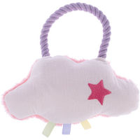 Produktbild von TIAKI Junior Hundespielzeug Wolke Quietschspielzeug zur Zahnpflege für Welpen aus Polyester in Rosa und Lila