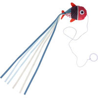 Produktbild von TIAKI Katzenangel Fisch mit Fingerring aus Polyester in Bunt