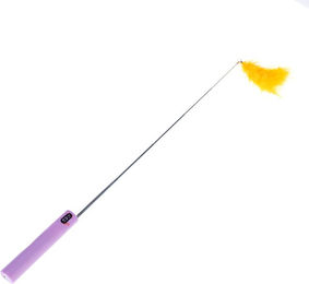 Produktbild von TIAKI Katzenangel Pompom mit LED-Pointer aus Aluminium in Lila und Bunt
