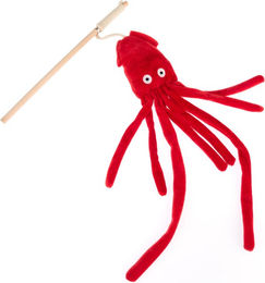 Produktbild von TIAKI Katzenangel XL Oktopus aus Polyester in Rot