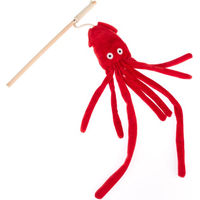 Produktbild von TIAKI Katzenangel XL Oktopus aus Polyester in Rot