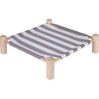 Produktbild von TIAKI Katzenhängebett aus Holz in Grau und Gelb
