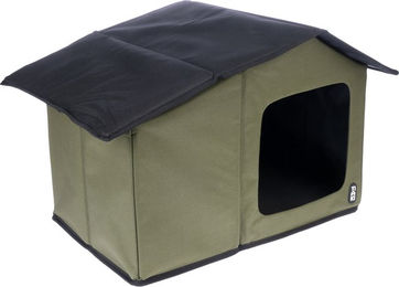 Produktbild von TIAKI Katzenhaus Camo Katzenhöhle Grün Polyester L 58 x B 42 x H 37 cm