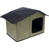 Produktbild von TIAKI Katzenhaus Camo Katzenhöhle Grün Polyester L 58 x B 42 x H 37 cm