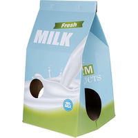 Produktbild von TIAKI Katzenhöhle und Kratzmöbel Milchkarton aus Pappe L 33 x B 31 x H 55 cm