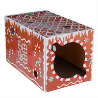 Produktbild von TIAKI Katzenkratztunnel Lebkuchen mit Kratzbrett L 50 x B 30 x H 30 cm