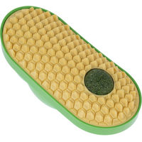 Produktbild von TIAKI Katzenmassage-Kaktus Catnip-Spielzeug aus Kunststoff in Grün-Gelb 13,5 x 6,5 x 5,6 cm