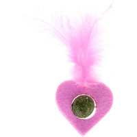 Produktbild von TIAKI Katzenminze-Spielzeug Herz aus Filz mit Feder in Rosa Pink - 1 Stk.