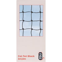 Produktbild von TIAKI Katzenschutznetz mit Drahtverstärkung Schwarz 2 x 1,5 m