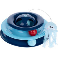 Produktbild von TIAKI Katzenspielzeug Qualle aus Kunststoff in Blau Ø 25 x H 13 cm Intelligenzspielzeug