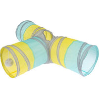 Produktbild von TIAKI Katzentunnel Rakete in T-Form aus Polyester L 120 x Ø 25 cm