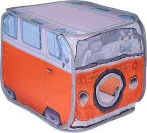 Produktbild von TIAKI Katzentunnel Van aus Polyester in Orange und Grau L 52 x B 38 x H 38 cm