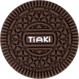 Produktbild von TIAKI Kauspielzeug Cookies n Cream für Welpen aus Silikon zur Zahnpflege Ø 7,3 x H 1,4 cm
