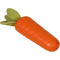 Produktbild von TIAKI Kauspielzeug Gummi-Karotte für Hunde aus TPR in Orange und Grün 19 x 5 x 4 cm