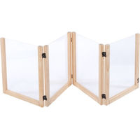 Produktbild von TIAKI Kleintier-Freilaufgitter aus Holz für Kaninchen und Meerschweinchen Natur Braun Beige L 201,5 x B 60 x H 3 cm