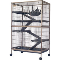 Produktbild von TIAKI Kleintierkäfig Critter Empire aus Metall für Frettchen Chinchilla und Ratten L 80 x B 52 x H 127 cm