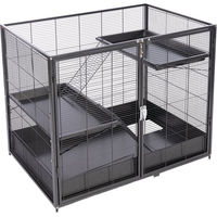Produktbild von TIAKI Kleintierkäfig Étagère Add-on Unit aus Metall für Frettchen Ratten Chinchilla und Degu L 93,5 x B 63 x H 73,8 cm