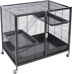 Produktbild von TIAKI Kleintierkäfig Étagère aus Metall für Frettchen, Ratten, Degus und Chinchillas L 93,5 x B 63 x H 84 cm