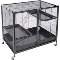 Produktbild von TIAKI Kleintierkäfig Étagère aus Metall für Frettchen, Ratten, Degus und Chinchillas L 93,5 x B 63 x H 84 cm