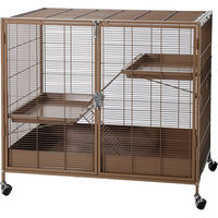 Produktbild von TIAKI Kleintierkäfig Étagère aus Metall für Ratten Chinchillas Frettchen und Degus in Caramel Braun L 93,5 x B 63 x H 84 cm