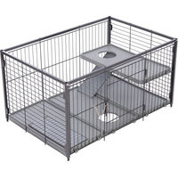 Produktbild von TIAKI Kleintierkäfig Villa Add-on Unit aus Metall für Ratten Chinchillas Frettchen und Degus Grau L 79 x B 52 x H 42,5 cm