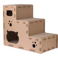 Produktbild von TIAKI Kratzbaum Puzzle für Katzen aus Pappe in Braun Beige Bunt